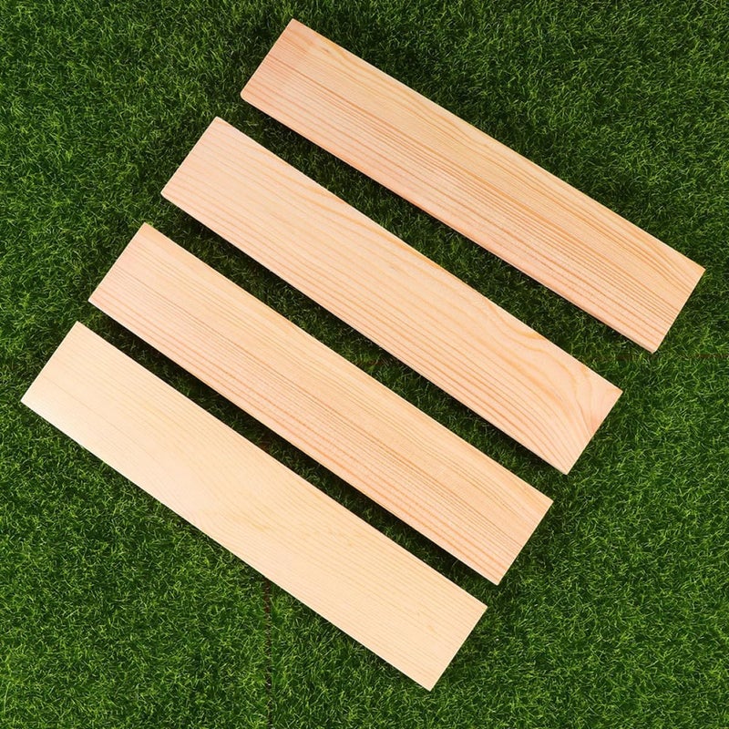 10pcs 6mm Pine Wood Boards Unfinished Craft Panels 4x25cm Wooden Blocks for DIY Painting and Shelving Art Projects - Image 5