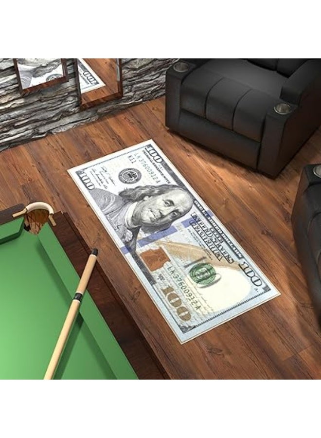 PROMASS Dollar Bill Design Floor Mat – Soft Anti-Slip Rug for Home & Office - Image 1