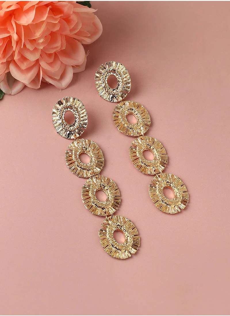 SOHI Effortless Glam Mesmerizing Drop Earrings