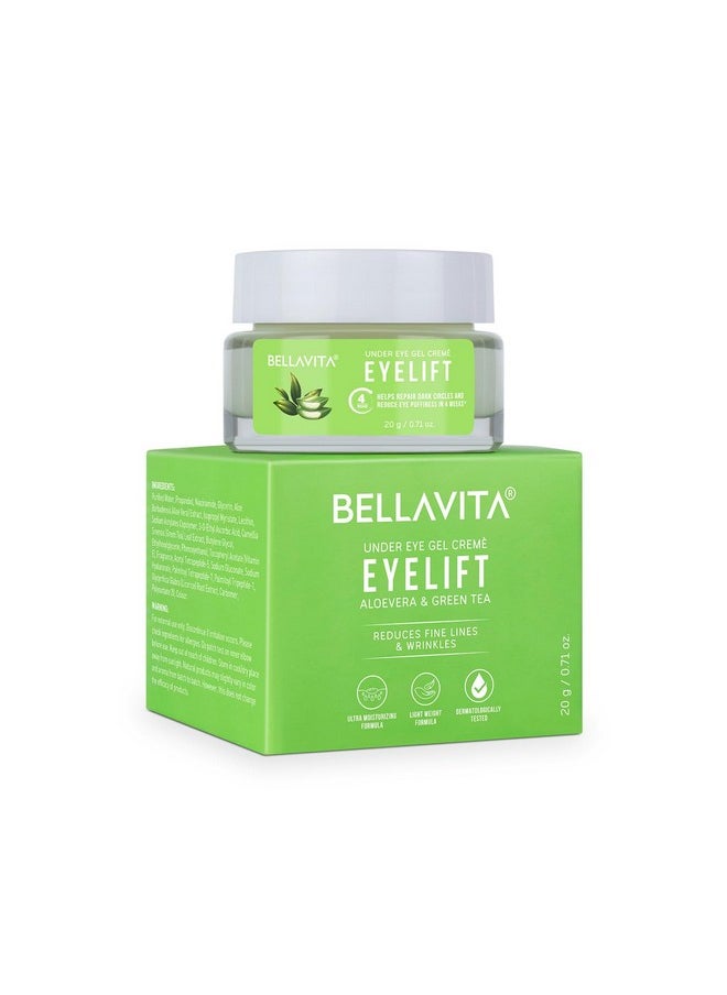 Bella Vita Organic Eyelift Hydrating Natural Under Eye Cream Gel For Dark Circles, Puffy Eyes, Wrinkles & Removal Of Fine Lines For Women & Men, 20 Gm  - Image 1