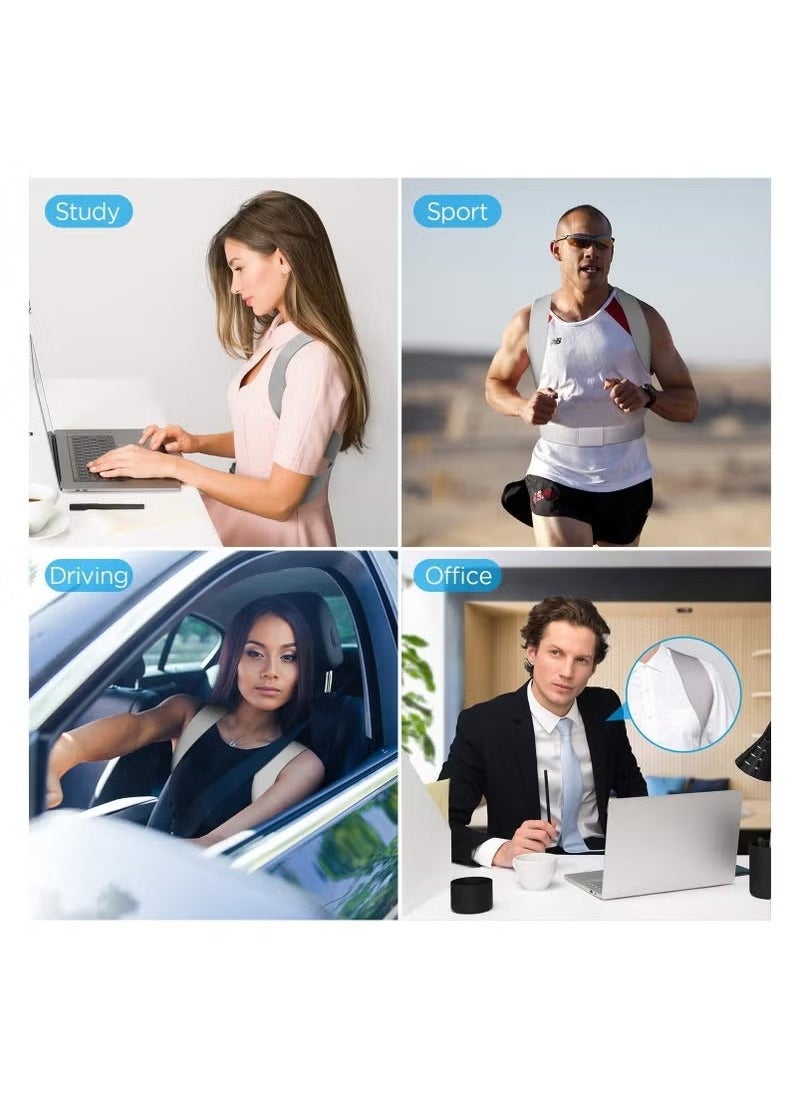KIIUMI - Posture Corrector for Men and Women FDA Approved Adjustable Upper Back Brace for Support and Spinal Alignment, Providing Shoulder-Neck-Back Pain Relief - Image 1