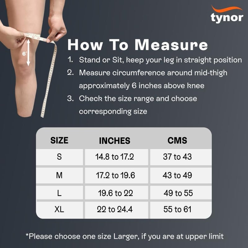 TYNOR Thigh Compression Sleeves - Adjustable Non-Slip Support for Men & Women - Image 4