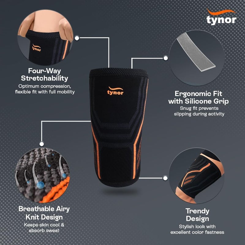 TYNOR Thigh Compression Sleeves - Adjustable Non-Slip Support for Men & Women - Image 3