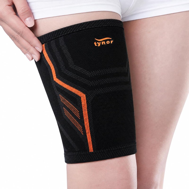 TYNOR Thigh Compression Sleeves - Adjustable Non-Slip Support for Men & Women - Image 1