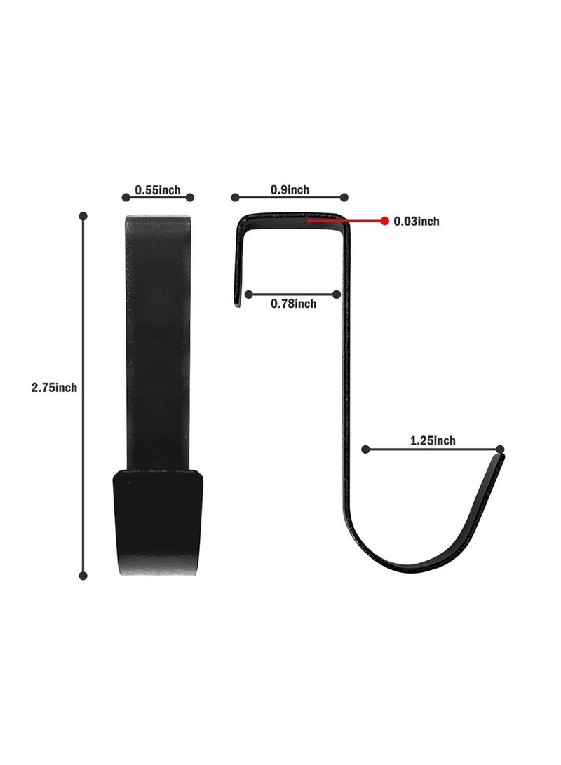 ممون خطاف فوق الخزانة، 8 قطع فوق باب درج خزانة الخطاف، شماعة باب الخزانة، خطافات خزانة المطبخ المصنوعة من الفولاذ المقاوم للصدأ مع شكل حرف S مزدوج للتعليق - Image 5