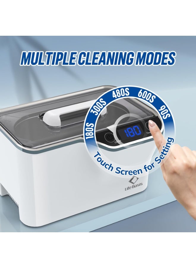 Life Basis Professional Ultrasonic Cleaner 600ml – 42kHz High-Frequency Digital Cleaning Machine for Glasses, Jewelry, Watches & More | Reusable, Powerful & Gentle Deep Clean - Image 4