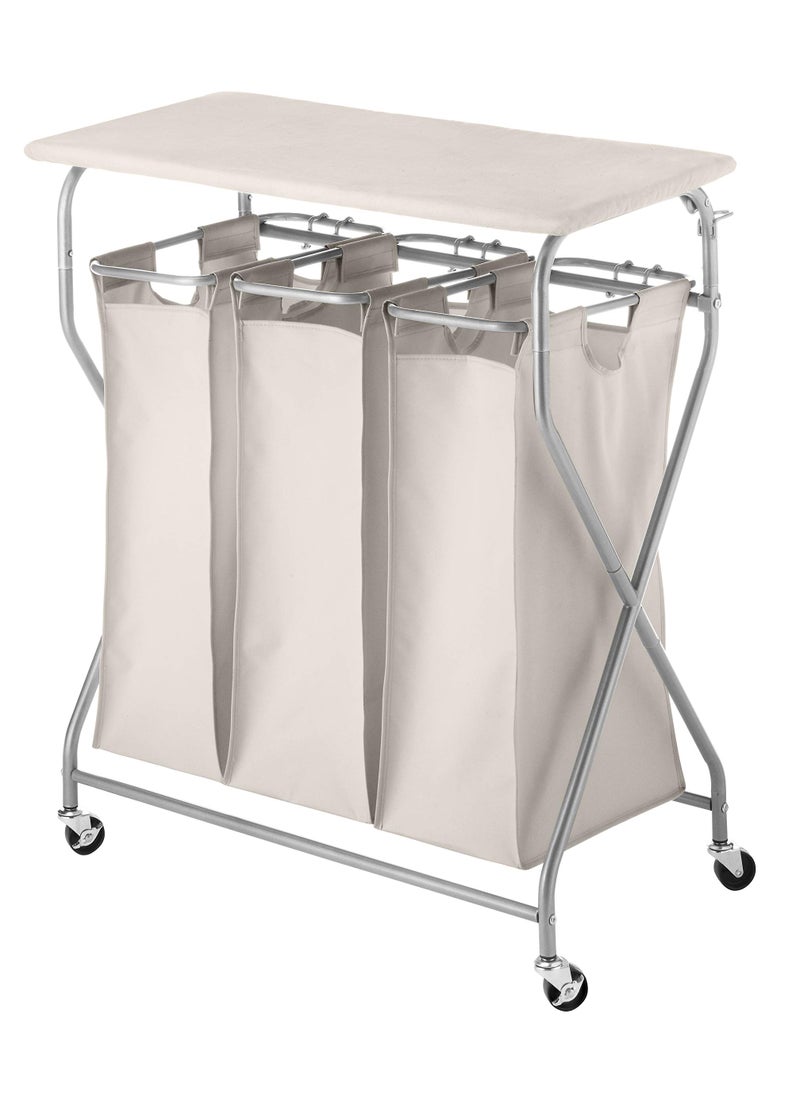 Whitmor Whitmor EasyLift Triple Sorter with Folding Table 