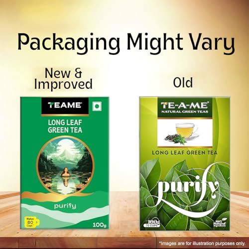 TE-A-ME Green Loose Leaves - 100 gm | Green Leaves Loose Tea 100 gm | No Added Flavour - Image 2