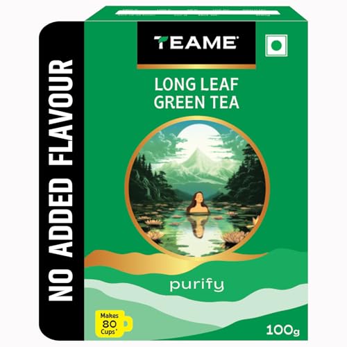 TE-A-ME Green Loose Leaves - 100 gm | Green Leaves Loose Tea 100 gm | No Added Flavour - Image 1