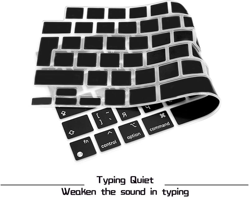 HRH Russian Language Silicone Keyboard Cover Skin for MacBook 2026 Neo 13"(A18) & Air13.6 15"(M5-M2) & Pro14 16"(M5-M1) A3404 A3448 A3449 Dust Proof Protection Accessories European Layout - Image 3