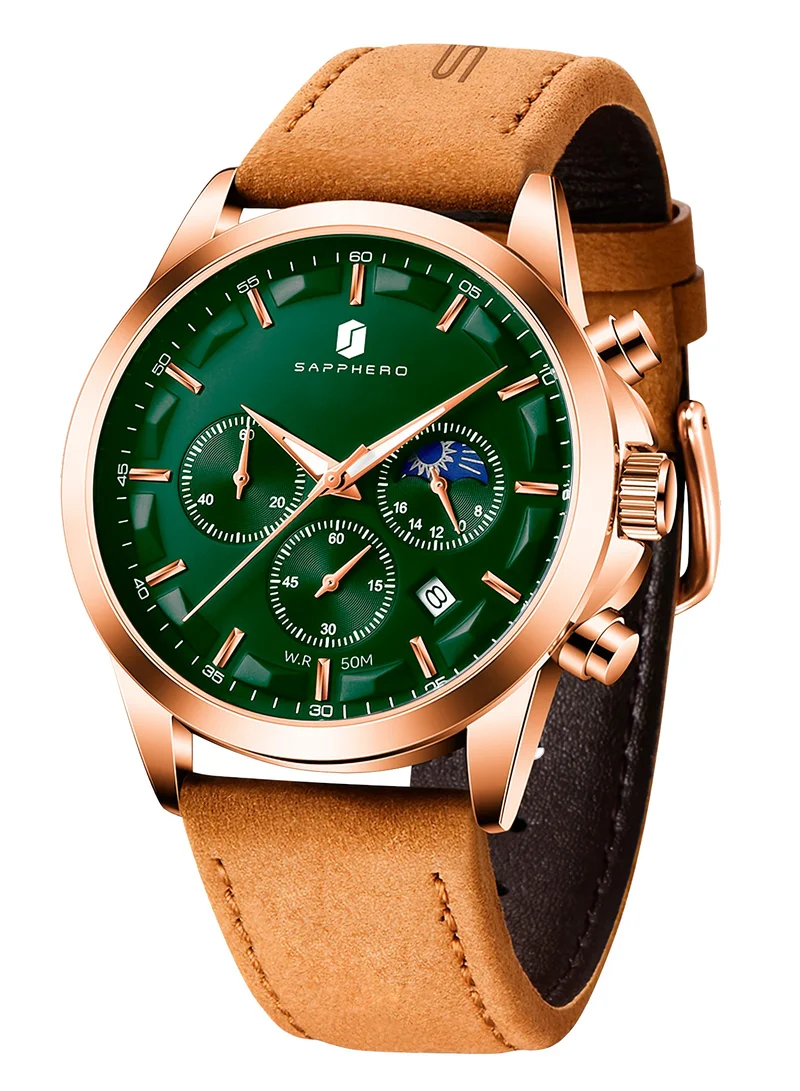 Watches for Men Analog Watch Mens Watches Waterproof Watch Silver Watch Quartz Chronograph Date Men's Wrist Watches Stainless Steel Casual Luxury Gifts for Men Unique Mens Dress Watch