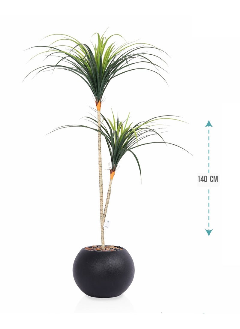 Alrassi Artificial Dracaena Tree with Slim Leaves – 140 cm Height for a Natural and Elegant Touch to Your Home or Office Décor  - Image 2