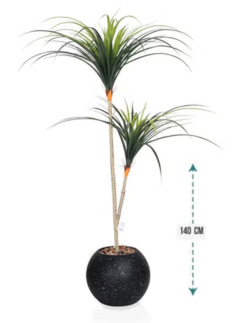 Alrassi Artificial Dracaena Tree with Slim Leaves – 140 cm Height for a Natural and Elegant Touch to Your Home or Office Décor - Image 2