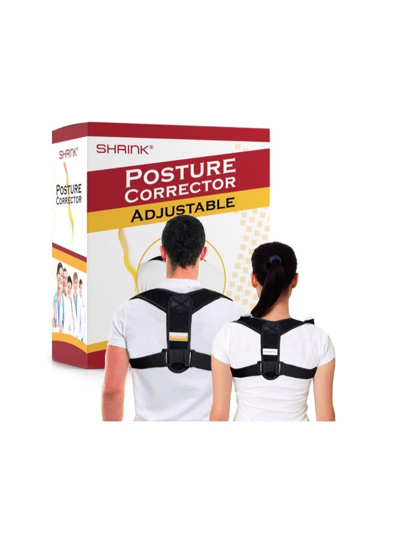 SHRINK Posture Corrector Back Support Brace - Best for Improving Posture, Helps Relieve Back Pain, and Adjustable for Spine, Neck and Shoulder, Helps Reduce Pain for Women and Men - Image 1