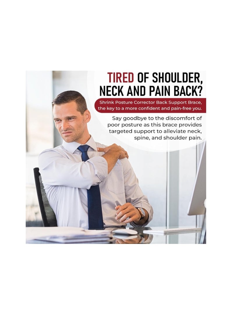 SHRINK Posture Corrector Back Support Brace - Best for Improving Posture, Helps Relieve Back Pain, and Adjustable for Spine, Neck and Shoulder, Helps Reduce Pain for Women and Men - Image 5