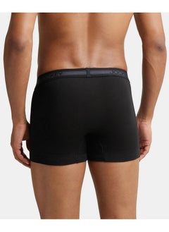 JOCKEY Jockey Men's Super Combed Cotton Rib Solid Trunk with Stay Fresh Properties (Pack of 2)_Style_1015_Black_M  - Image 2