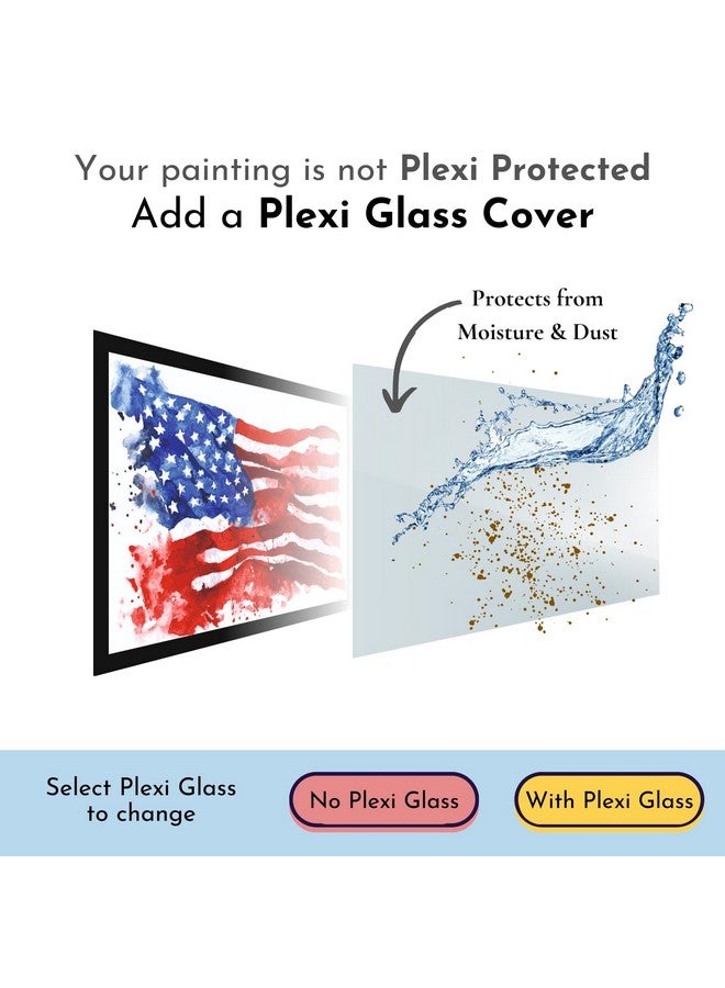 Mad Masters American Flag US Painting Aesthetic Hanging Photo Frame Decorative Item Home Decoration and Wall Decor for Living Room and Bedroom (MM 1739, 8x12 Inch, Paper, Without Plexi Glass) - Image 5