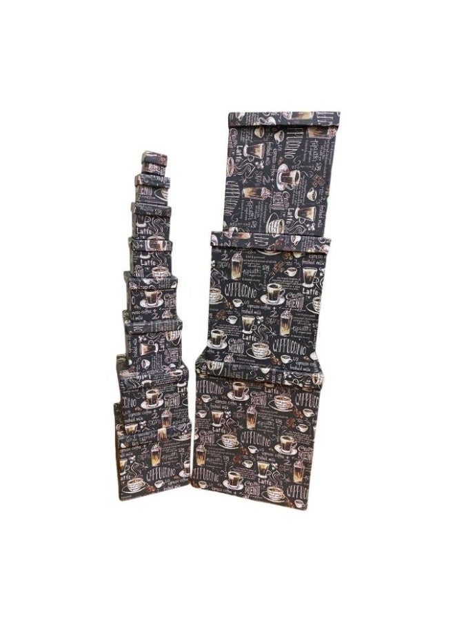 A set of 11 gift boxes (assorted sizes)