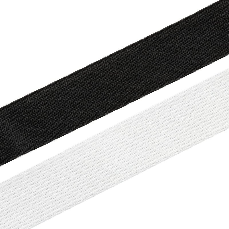 Realm Flat Elastic Band Black  White Sewing Crafts DIY Stretch 14 inch 38 inch 12 inch 1 inch Black 1 Inch  5m