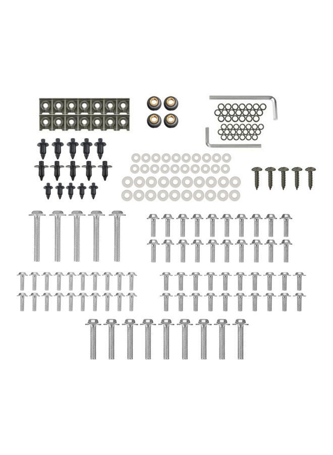 NIBEMINENT 194-Piece Motorcycle Fairing Bolts Screws Bodywork Kit Set  - Image 1