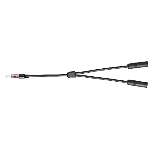 Bingfu Car FM AM Antenna Splitter Adapter Cable, DIN Male to 2 Female Connector for Vehicle Truck SUV Stereo Head Unit Receiver - DIN 1 to 2 Female Antenna Extension Adapter - Image 4