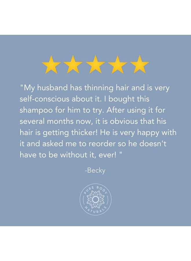 PURE BODY NATURALS Hair Loss Shampoo To Restore And Strengthen Large 16 Ounce Dht Blocker Shampoo For Thinning Hair For Men And Women By (Label Varies) - Image 4