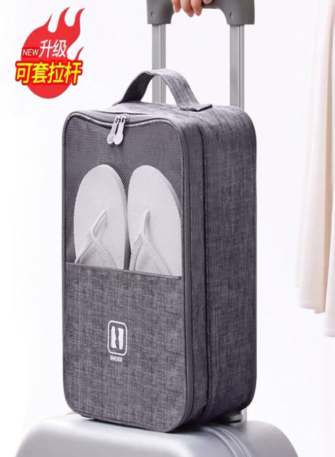 2023 hot type Internet celebrity can take and hang small suitcase waterproof thickened travel underwear shoes socks storage bag gray - Image 2