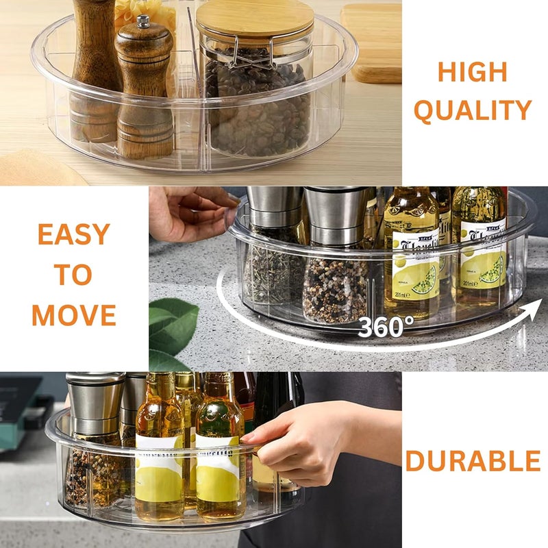 StacPro Multi-Purpose 360° Rotating Organizer Turnable Tray Lazy Susan Pack of 1 | Non-Slip Design Storage | Dinnerware & Serving Dishes for Kitchen, Pantry, Bathroom, and Office - Image 3