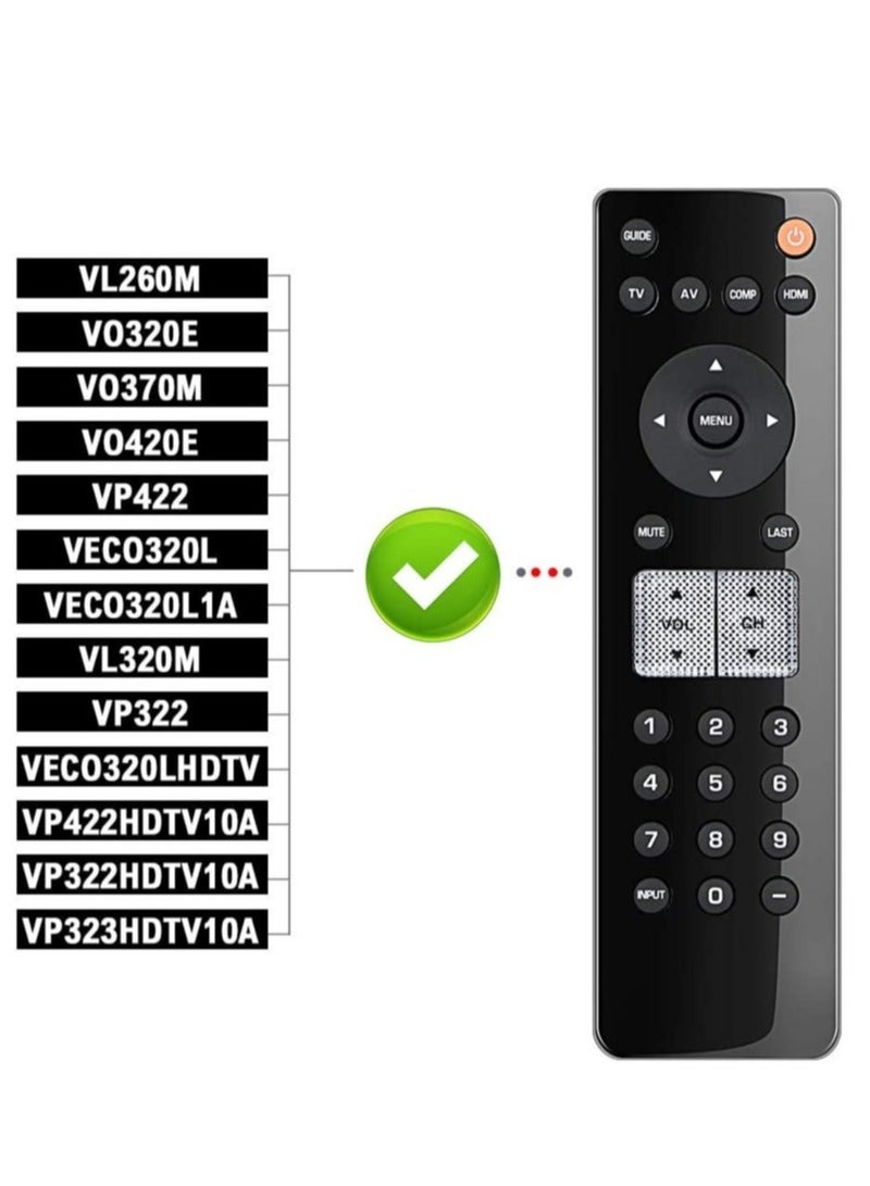 Remote Control VR2 VR4 Replacement for Vizio TV VL260M VO320E VO370M VO420E VP422 VECO320L VECO320L1A VL320M VP322 VECO320LHDTV