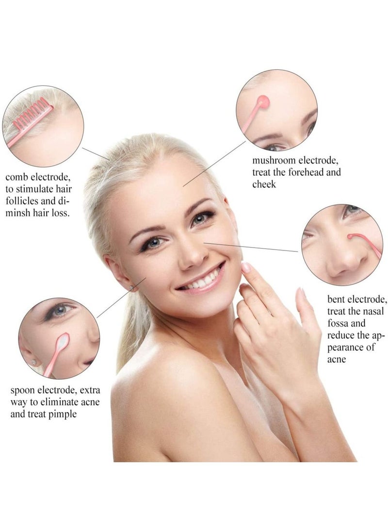 Captaintech 4 in 1 Portable High Frequency Skin Therapy Machine, Blemish & Spot Control, Skin Tightening & Radiance, Wrinkle Reducing Skin Therapy Wand with 4 Different Tubes - Image 4