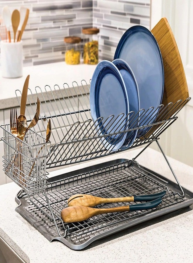 Better Houseware Silverware Utensil Drying Rack Holder Basket for Spoons & Chopsticks Silverware Caddy Silverware Drying Basket Silverware Drainer Basket (3 Compartments, Chrome) - Image 5