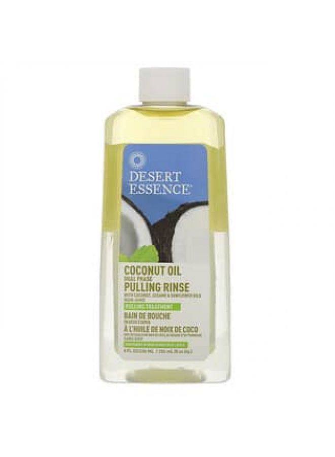 Desert Essence Desert Essence, Coconut Oil Dual Phase, Pulling Rinse, 8 fl oz (236 ml)