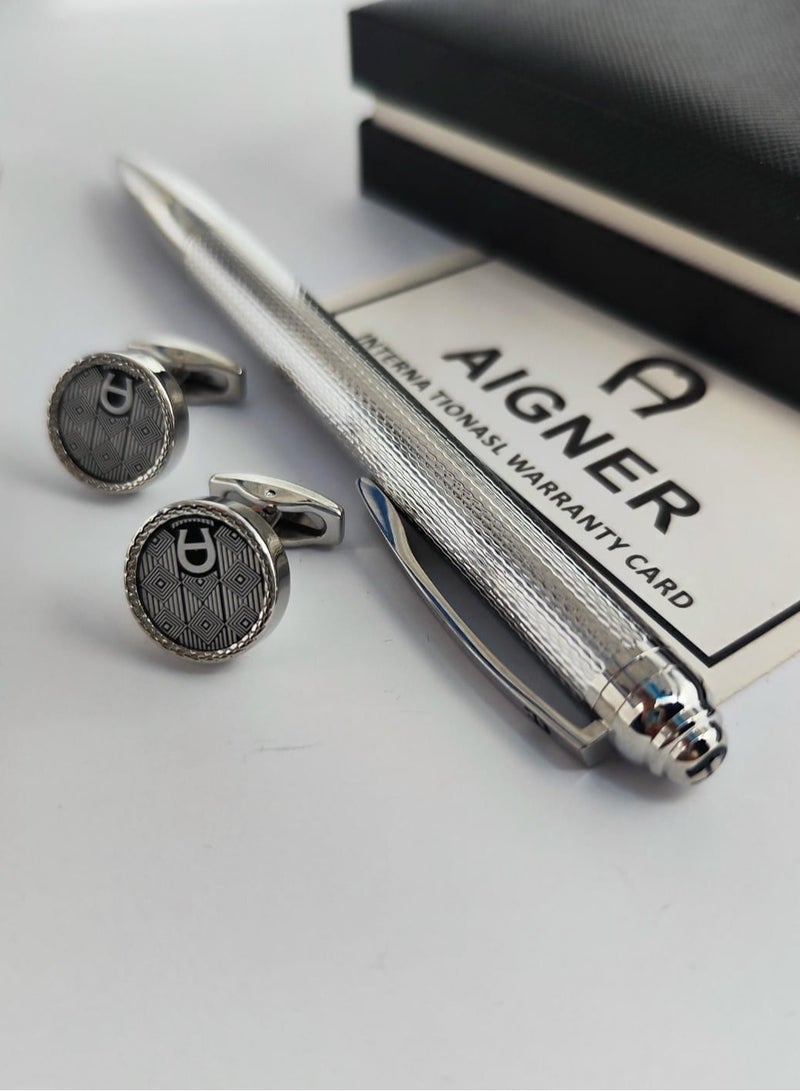 Aignis New Aigner pen and cufflink, latest version 