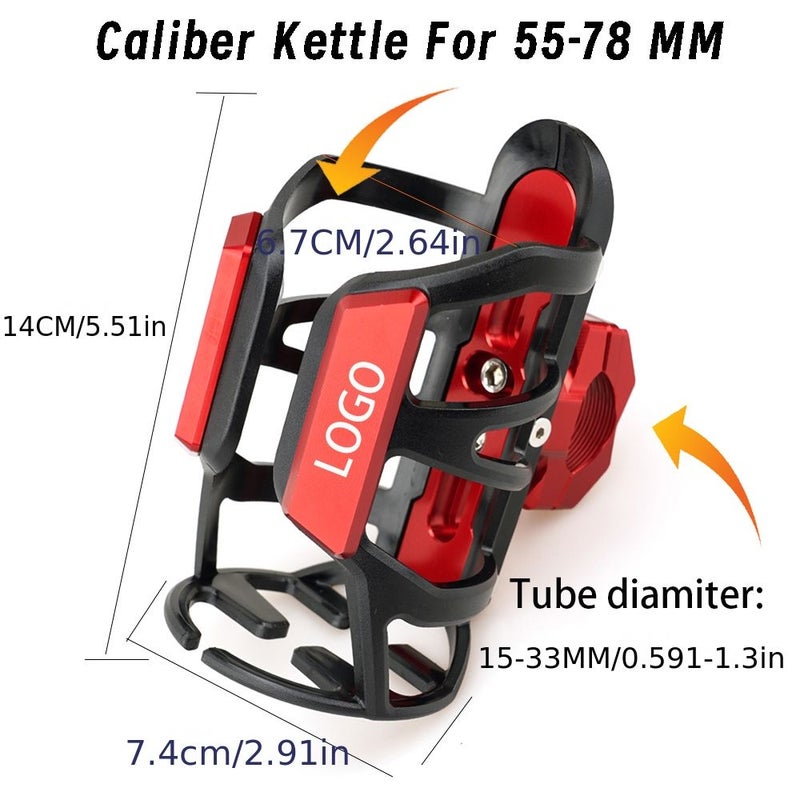 No Logo Red Drink Cup Holder for Honda XL750 Transalp 750 Universal Motorcycle Mount - Image 2