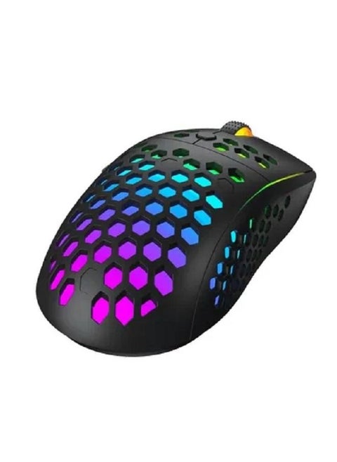 Gaming Mouse with Lightweight Honeycomb Shell Ultralight Weave Cable 6400 Dpi Optical Sensor