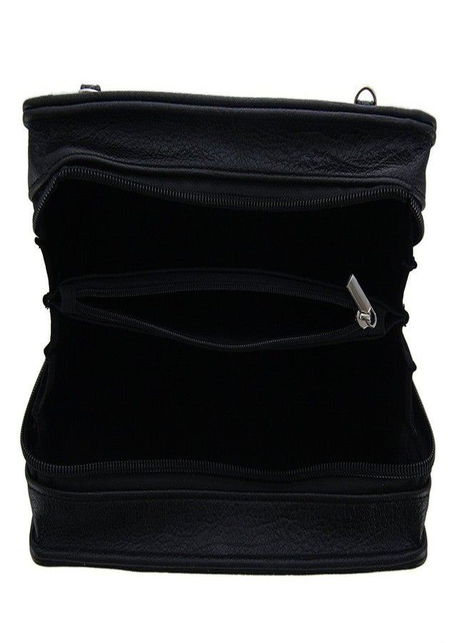 Zeckos Once Upon a Time Storybook Look Structured Cross Body Purse Black - Image 4