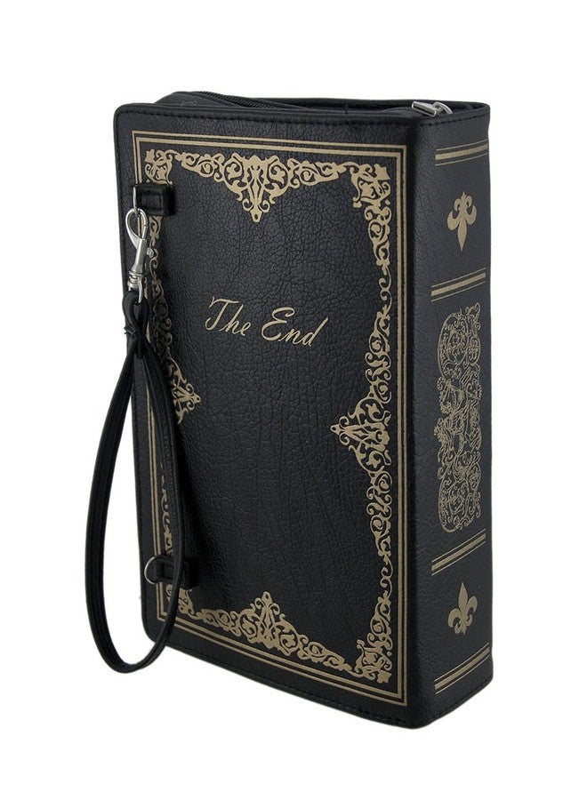 Zeckos Once Upon a Time Storybook Look Structured Cross Body Purse Black - Image 2