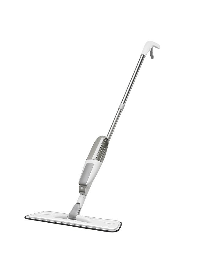 Mop Premium Spray Mop with Refillable Bottle & Microfiber Pad | Floor Cleaning Mop for Home, Kitchen & Office | 360° Rotating Head | Lightweight & Easy to Use – Grey & White - Image 1