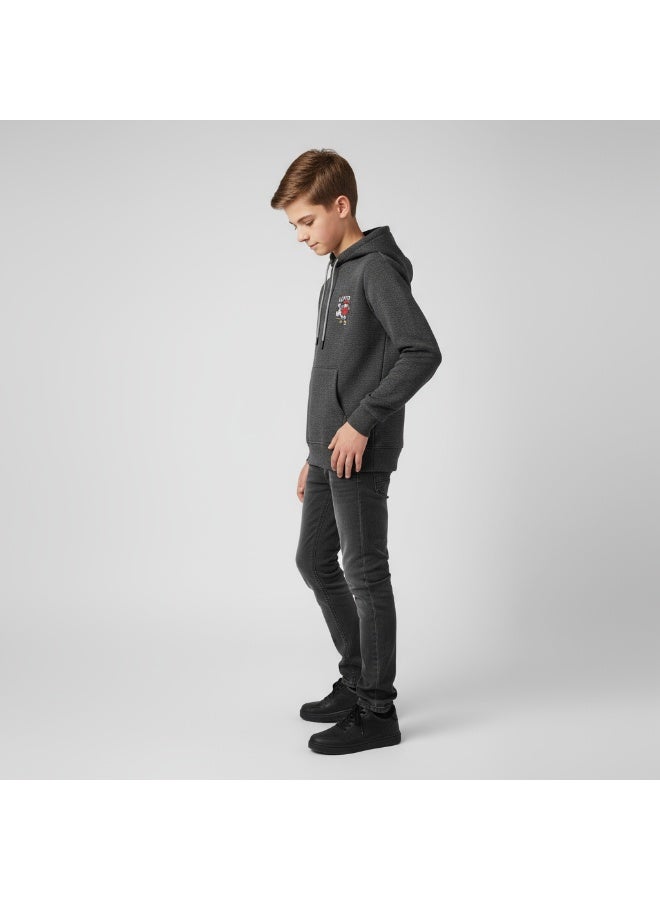 Caesar boys hoodie with hood and prints on the back and chest - Image 3