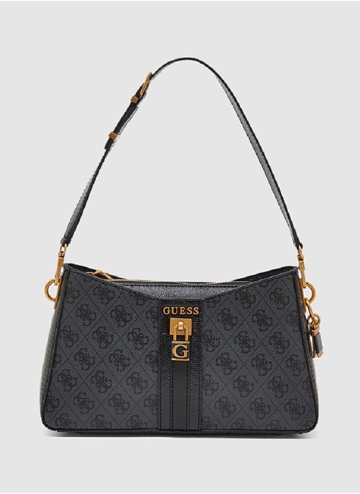 GUESS - GUESS GINEVRA NUDE SHOULDER BAG Grey - Image 1