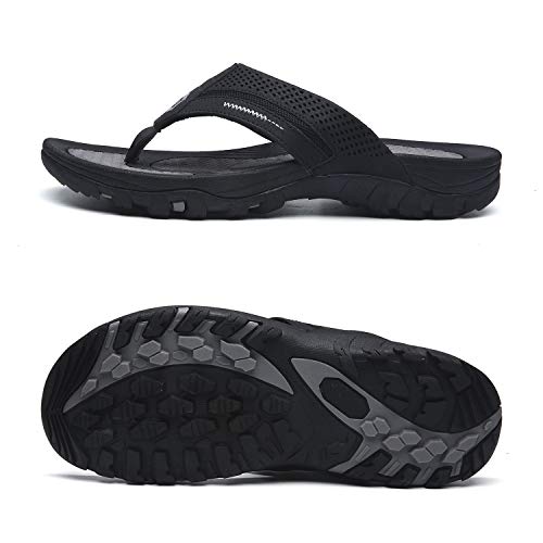 Pulltop Flip Flops for Men, Mens Thong Sandals Waterproof Shower Sandals Summer Outdoor Slippers Non Slip Beach Sandals for Men - Image 2