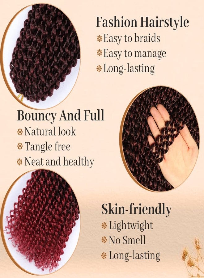 ShowCoco 8 Packs Passion Twist Hair Water Wave Synthetic Braids for Passion Twist Crochet Braiding Hair Goddess Locs Long Bohemian Curl Hair Extensions (30 Inch, 1B/Bug) - Image 3