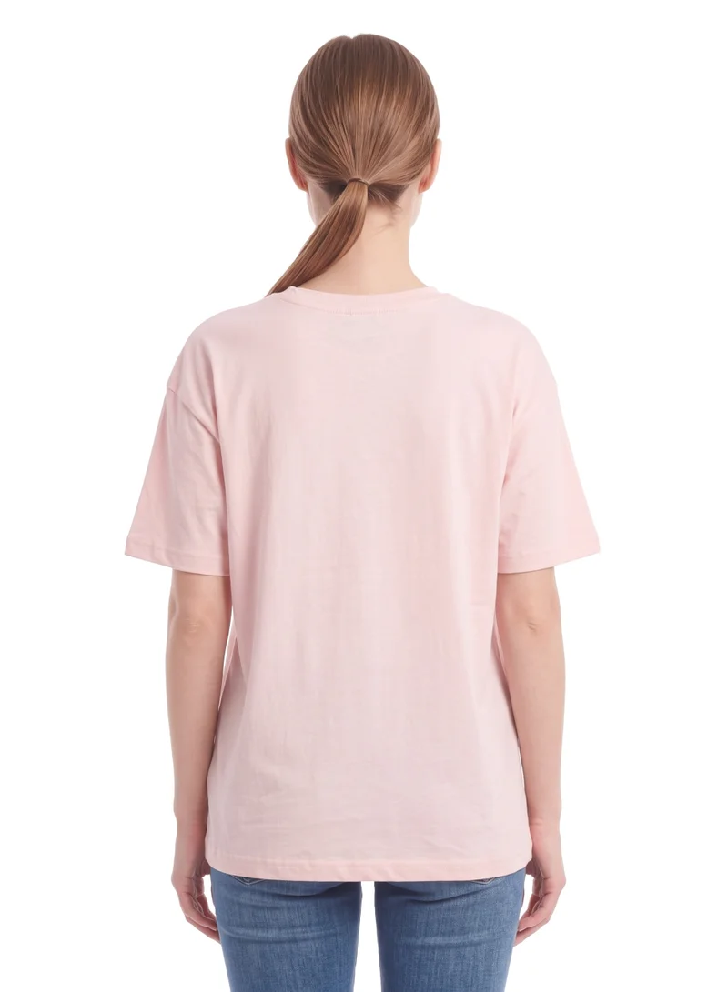 Disney  Disney Mickey Mouse Vintage Graphic Women’s Drop Shoulder T-Shirt | Oversized Casual Crew Neck Cotton Tee for Women | Best Price UAE