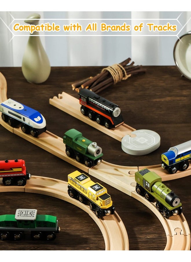 SainSmart Jr. SainSmart Jr. Wooden Train Set Accessories, Magnetic Toy Car Set (10 PCS), Compatible with All Major Brands, Gift for Toddlers, Boys, and Girls Aged 3+  - Image 3