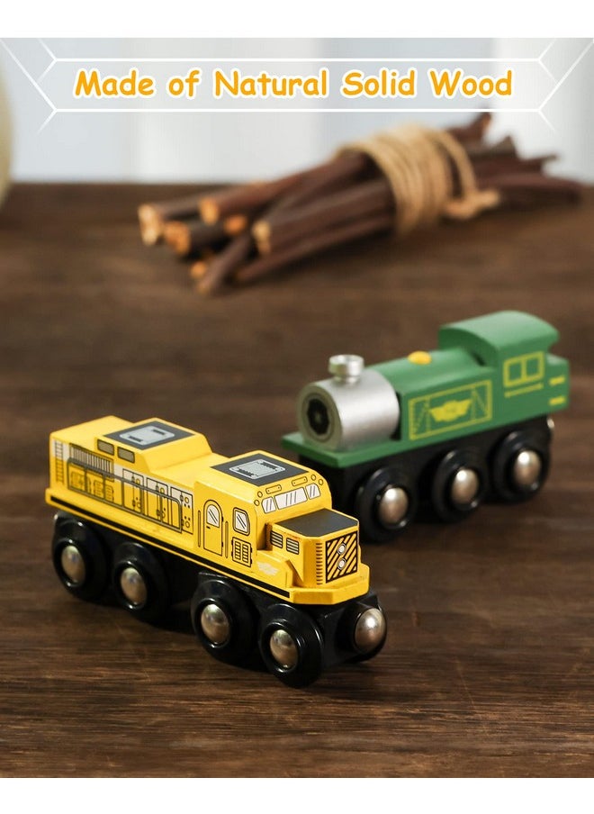 SainSmart Jr. SainSmart Jr. Wooden Train Set Accessories, Magnetic Toy Car Set (10 PCS), Compatible with All Major Brands, Gift for Toddlers, Boys, and Girls Aged 3+  - Image 2