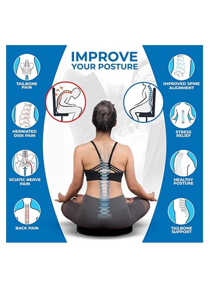 Plush Creative Planet Plush Donut Gel Seat Cushion for Office, Cool Memory Foam Pillow for Tailbone Hemorrhoids, Sores, Prostate, Coccyx, Sciatica, Pregnancy.  - Image 3