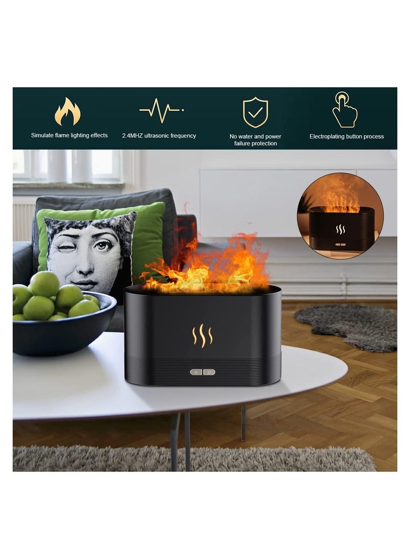 ELTRAZONE ELTERAZONE Flame Diffuser Humidifier, Ultra-Silent Cool Mist Air Fire Diffuser, 2 Brightness Night Light & Auto-Off, Essential Oil Aromatherapy Flame Humidifier Aroma Diffuser for Home, Office or Yoga - Image 2
