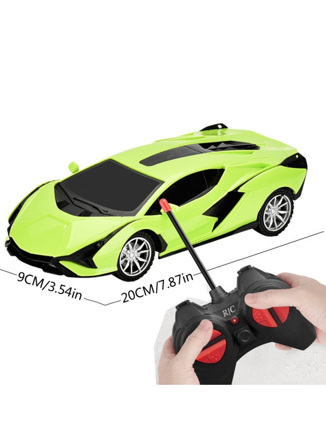 Children's Toy Car Four-way Remote Control Electric Racing 1:24 Lights Wireless Control Boys And Girls Toys Cross-border-Color:Mail Order Box  Four Channels + Led Headlights-Proportion:Standard Configuration - Image 1