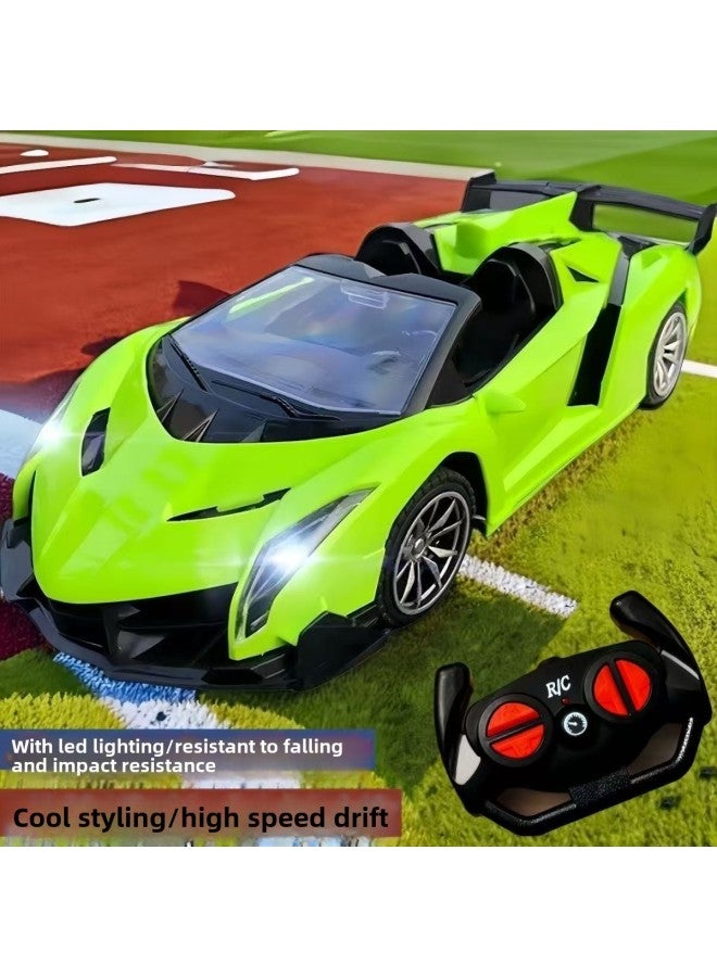 Children's Toy Car Four-way Remote Control Electric Racing 1:24 Lights Wireless Control Boys And Girls Toys Cross-border-Color:Mail Order Box  Four Channels + Led Headlights-Proportion:Standard Configuration - Image 4