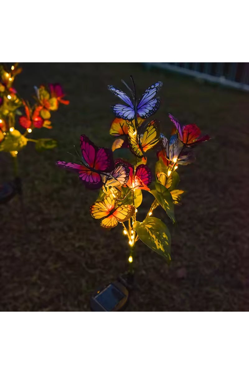 مصباح فراشة شمسي أبيض دافئ، قطعة واحدة، مصباح زينة خارجي مقاوم للماء، مناسب للحدائق والمهرجانات